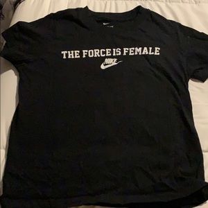the force is female nike shirt